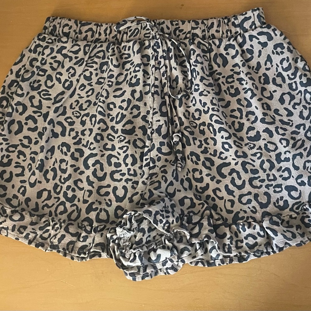American Eagle leopard print pajama shorts